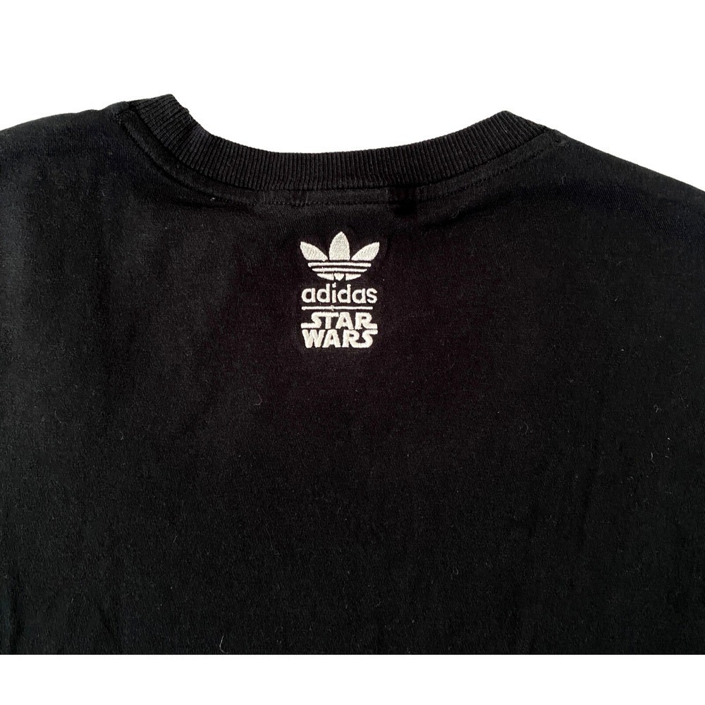 Adidas Originals Star Wars Stormtrooper Shirt Top Black Youth Vintage Rare L - Picture 3 of 4
